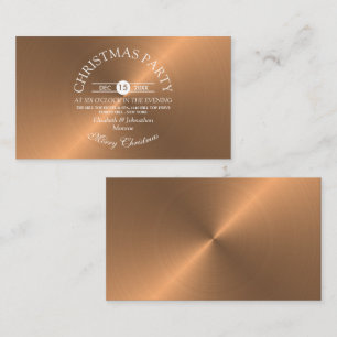 Carte D'accompagnement Élégant billet de fête de Noël Rose Gold