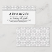 Carte D'accompagnement Elegant Black and White Art Deco Style (Devant / Derrière)