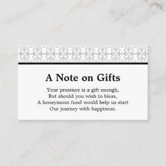 Carte D'accompagnement Elegant Black and White Art Deco Style