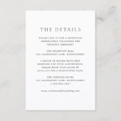 Carte D'accompagnement Elegant Black and White Classic Wedding (Devant)