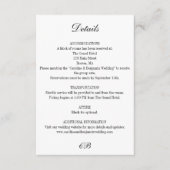 Carte D'accompagnement Elegant Black and White Script Monogram Wedding (Devant)