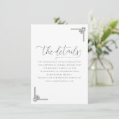 Carte D'accompagnement Elegant Black Geometric Details (Debout devant)