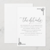 Carte D'accompagnement Elegant Black Geometric Details (Devant / Derrière)