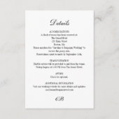 Carte D'accompagnement Elegant Black White Script Monogram QR Wedding (Devant)