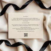Carte D'accompagnement Elegant Black & White Wedding Details