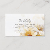 Carte D'accompagnement Élégant blanc jaune or détail (Devant)