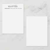 Carte D'accompagnement Élégant Blanc Moderne Professionnel Simple (Devant / Derrière)