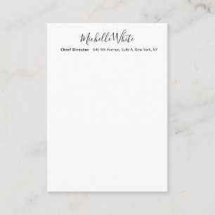 Carte D'accompagnement Élégant Blanc Moderne Professionnel Simple
