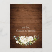 Carte D'accompagnement Elégant blanc Roses dentelle Rustique Détails du M (Dos)