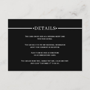 Carte D'accompagnement Élégant blanc strié et code QR noir détails