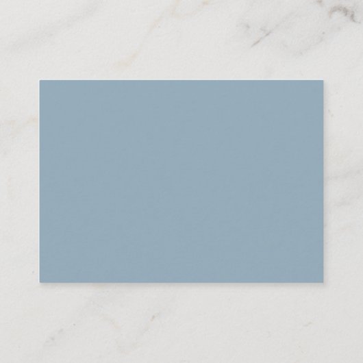 Carte D'accompagnement Elégant bleu foncé Détails Coeur de script QR Code (Dos)