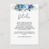 Carte D'accompagnement Elégant bleu pourpre pourpre pourpre détails maria (Devant)