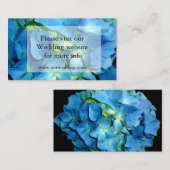 Carte D'accompagnement Elégant bleu turquoise hydrangée à fleurs bleu ros (Devant / Derrière)