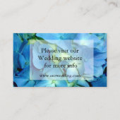 Carte D'accompagnement Elégant bleu turquoise hydrangée à fleurs bleu ros (Devant)