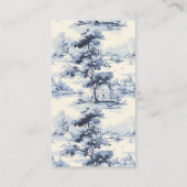 Carte D'accompagnement Elégant bleu Vintage Floral Mariage (Dos)