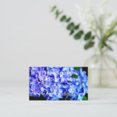 Carte D'accompagnement Élégant bleu violet clair magenta hydrangée floral (Debout devant)