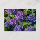 Carte D'accompagnement Elégant bleu violet magenta hydrangea fleuri QR (Dos)