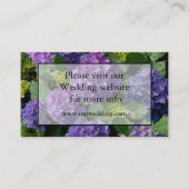 Carte D'accompagnement Elégant bleu violet magenta vert hydrangée florale (Devant)