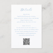 Carte D'accompagnement Elegant Blue and White Coastal Chic Wedding (Devant)