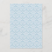 Carte D'accompagnement Elegant Blue Damask (Dos)