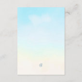 Carte D'accompagnement Elegant Blue Peacock Botanical Wedding Style (Dos)