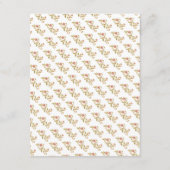 Carte D'accompagnement Elegant Blush Dahlias Golden Script Wedding (Dos)