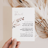 Carte D'accompagnement Elegant Blush et Purple Détails du Mariage Insérer