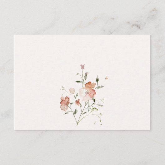 Carte D'accompagnement Elégant Blush Meadow Floral Wedding RSVP QR Code (Dos)