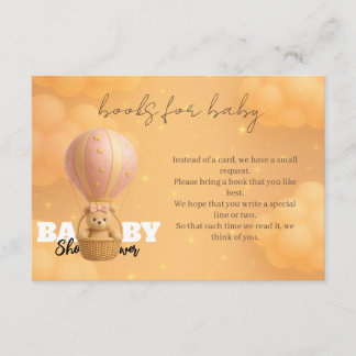 Carte D'accompagnement Elégant Blush rose Teddy Livres pour bébé