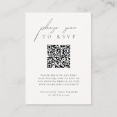 Carte D'accompagnement Elégant Bohème moderne photo QR Code Mariage RSVP (Devant)