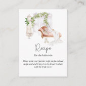 Carte D'accompagnement Elegant Boho Bride's Room Recipe Request (Devant)