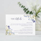 Carte D'accompagnement Elégant boho chic fleur sauvage Mariage hébergemen (Debout devant)