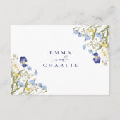 Carte D'accompagnement Elégant boho chic fleur sauvage Mariage hébergemen (Dos)