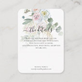 Carte D'accompagnement Elegant Boho Eucalyptus Florals Détails du Mariage (Devant)