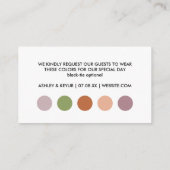 Carte D'accompagnement Elégant Boho Fleur sauvage Mariage Attire Code rob (Dos)