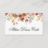 Carte D'accompagnement Elégant Boho Fleur sauvage Mariage Attire Code rob (Devant)