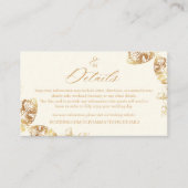 Carte D'accompagnement Elegant Boho | Mariage d'automne d'or (Devant)