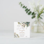 Carte D'accompagnement Elegant Boho mignonne Fleur sauvage Floral mariage (Debout devant)