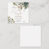 Carte D'accompagnement Elegant Boho mignonne Fleur sauvage Floral mariage (Devant / Derrière)