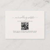 Carte D'accompagnement Elegant Boho QR Code Sage Green Mariage Website (Devant)