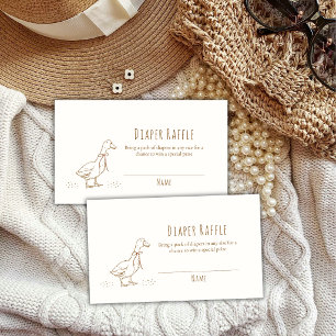 Carte D'accompagnement Élégant Boho Silly Goose Tirage de Couches Baby Sh