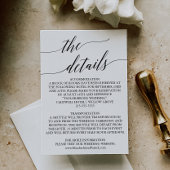 Carte D'accompagnement Elégant Boho Simple Minimal Moderne Détails Mariag