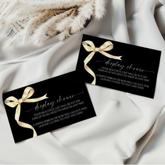 Carte D'accompagnement Élégant boîtier de Baby shower d'affichage en or