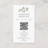 Carte D'accompagnement Elegant Botanical Mariage QR Code Détails du site  (Devant)