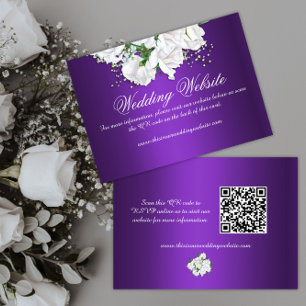 Carte D'accompagnement Elégant Bouquet Rose violet Mariage site Web