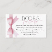 Carte D'accompagnement Elegant Bow Coquette Livres pour Baby shower (Devant)