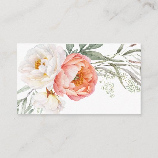 Carte D'accompagnement Élégant Broche florale Raffin Script (Dos)