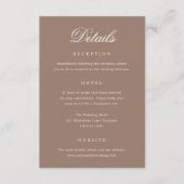 Carte D'accompagnement Elegant Brown Romantic Wedding (Devant)