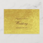 Carte D'accompagnement Elegant Burgundy Gold Détails du Mariage (Dos)