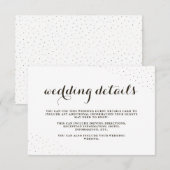 Carte D'accompagnement Elégant cacao et blanc avec points Détails du Mari (Devant / Derrière)